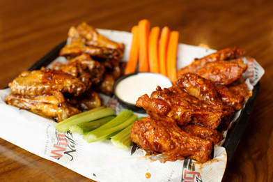 wings dish with 75% fewer calories